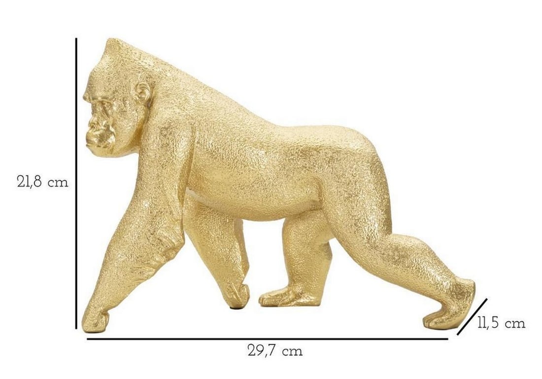 Gold Gorilla Sculpture - Contemporary Elegance - 5