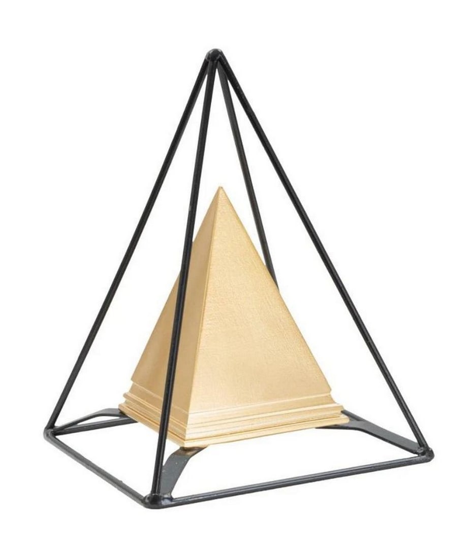 Gilded Pyramid Decor with Black Frame (1 of 4)