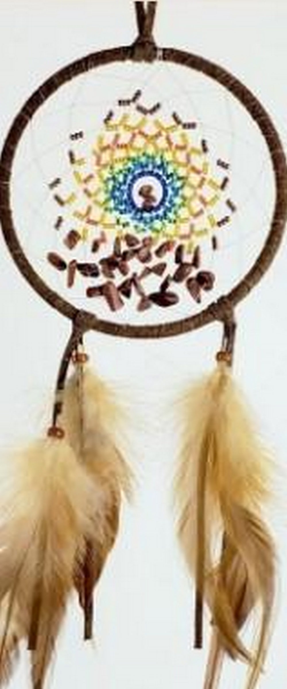 Ember Sky Dream Catcher: Ember Sky Dream Catcher This beautiful dream catcher is a handmade object rooted in Native American traditions, designed to filter dreams and protect sleepers from negative energies. Typically crafte