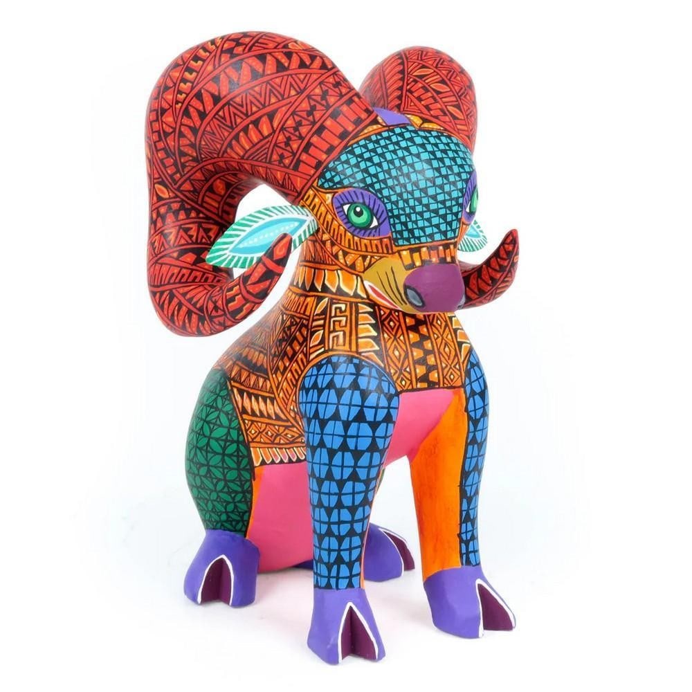 Bold Bighorn – Oaxacan Alebrije Ram Sculpture (1 of 5)
