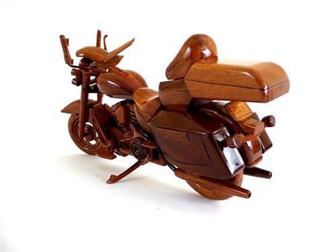Harley Davidson Electra Glide Wooden Model Bike - 2