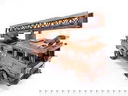 Fire Truck: Fire Truck The Fire Truck is beautifully recreated in this handcrafted scale model. Made of solid mahogany and finely detailed, this truck in a clear polyurethane high gloss finish has deep wood