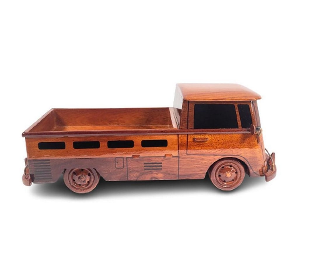 Volkswagen Truck Wooden Model: Volkswagen Truck Wooden Model Discover the allure of the Volkswagen Truck with our expertly crafted Wooden Model, made from premium mahogany wood. This detailed miniature replica captures the iconic d