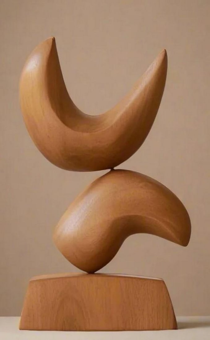 “Balance in Curves?? Wooden Abstract Sculptures (1 of 3)