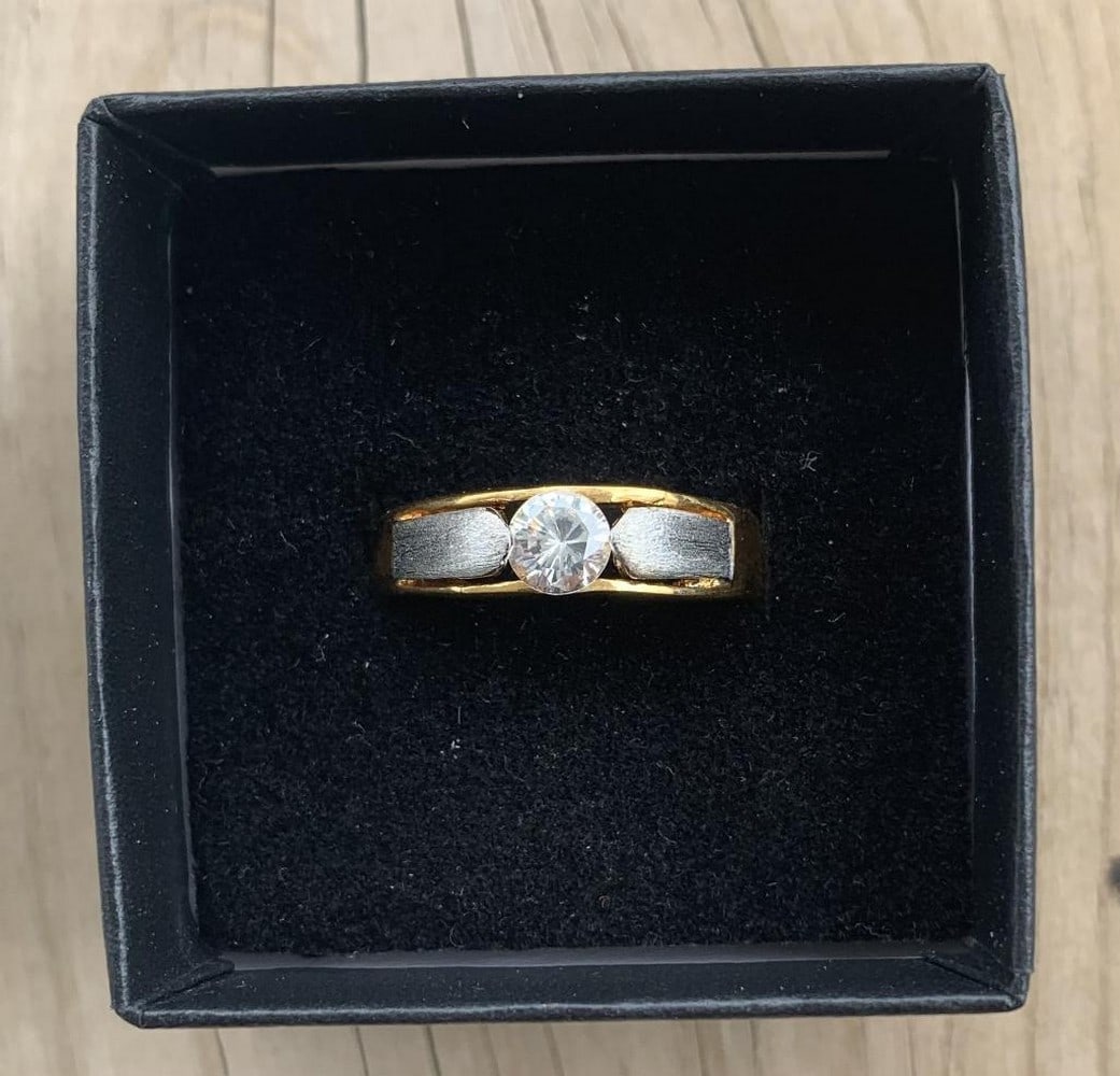 CZ Dual-Tone Gold and Silver Ring (1 of 4)