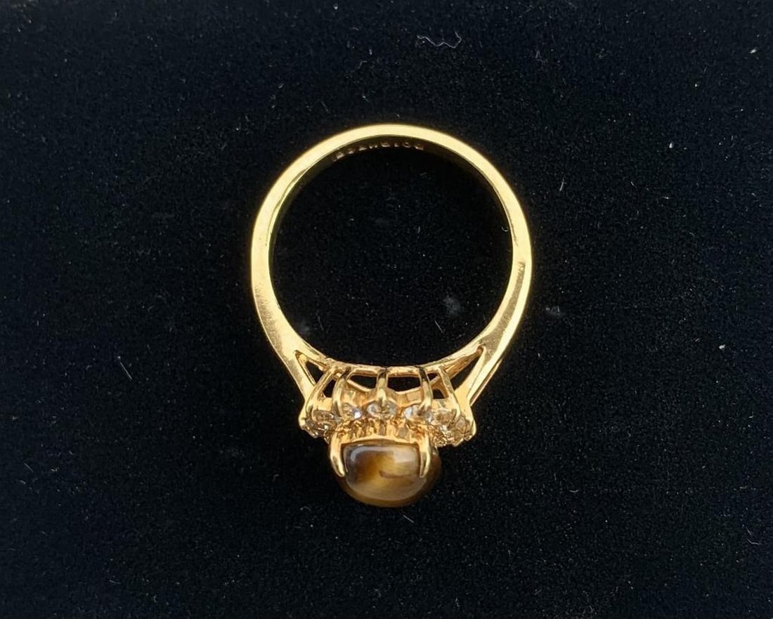 Golden Tiger’s Eye Statement Ring - 4