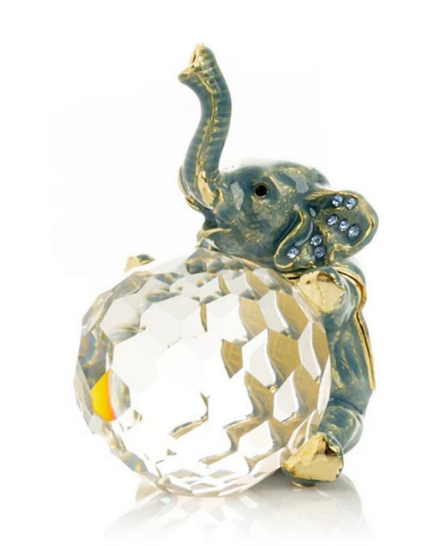 Crystal Elegance Elephant Trinket Box - 2