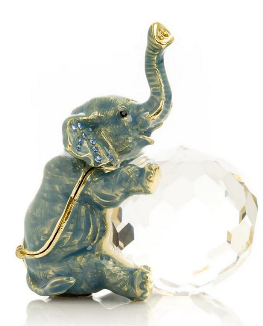 Crystal Elegance Elephant Trinket Box - 3