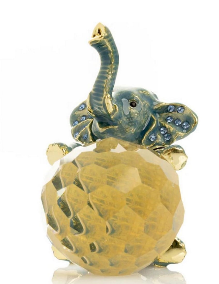 Crystal Elegance Elephant Trinket Box - 4