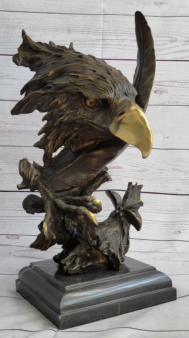 Majestic Eagle Bronze Sculpture by Milo - 15" x 11" (1 of 7)