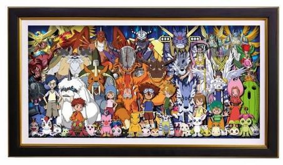 3D Paper Art Frame Digimon Heroes: 3D Paper Art Frame Digimon Heroes A dynamic tribute to Digimon, this handcrafted 3D paper art frame captures beloved characters in bold layered detail. Set within a sleek black frame accented by a fi
