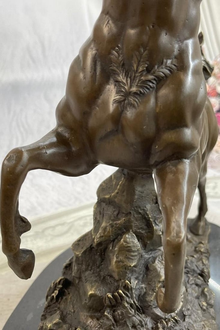Stunning Bronze Centaur On Large Solid Marble Base - 5