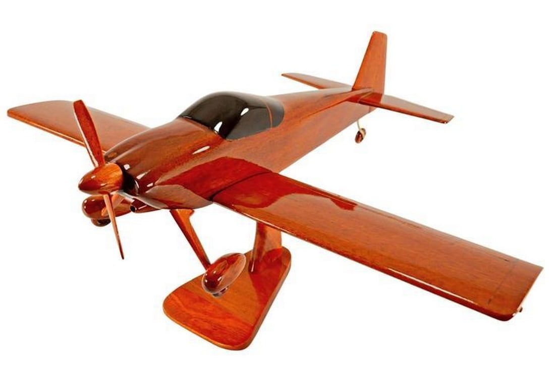 Handcrafted Wooden Model Vans Aircraft RV-6: Handcrafted Wooden Model Vans Aircraft RV-6 Discover the artistry of aviation with our Handcrafted Wood Van's Aircraft RV-6. This exquisite replica is a testament to precision craftsmanship,