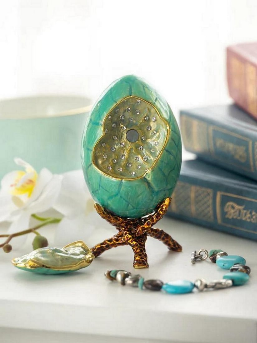Lush Turquoise Faberge Egg - 6