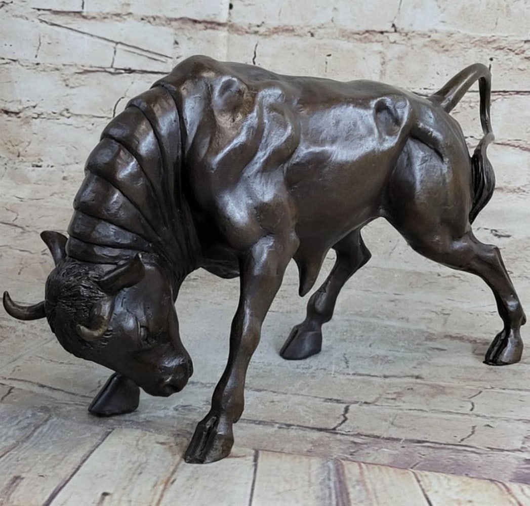 Spanish Male Bull Bronze Sculpture (1 of 3)