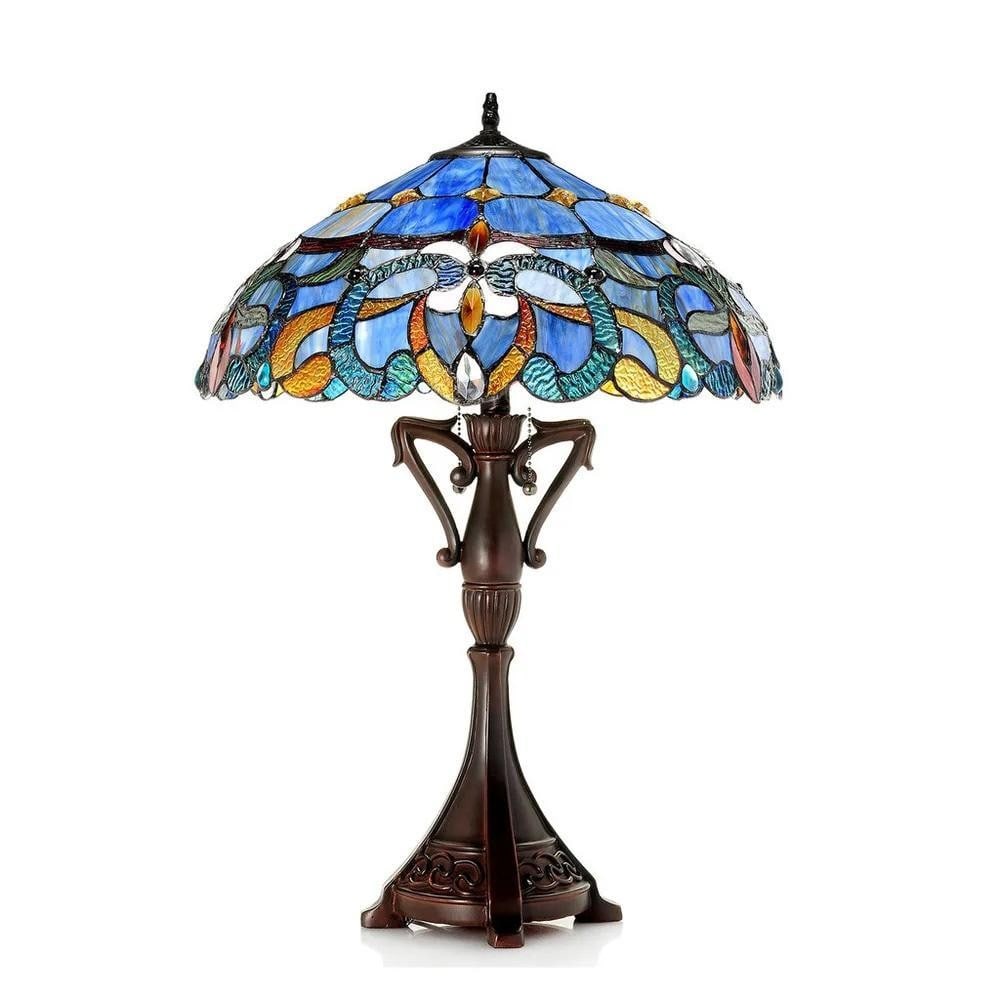 Tiffany-Inspired Two-Light Table Lamp - 2