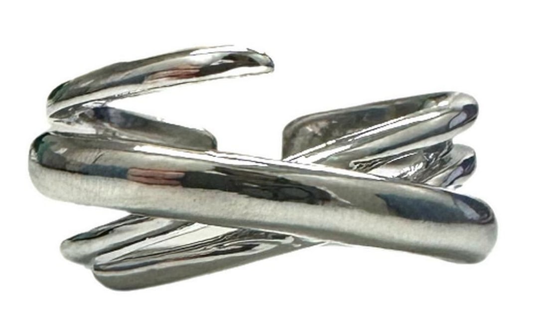 925 Silver Adjustable Twist Ring (1 of 5)