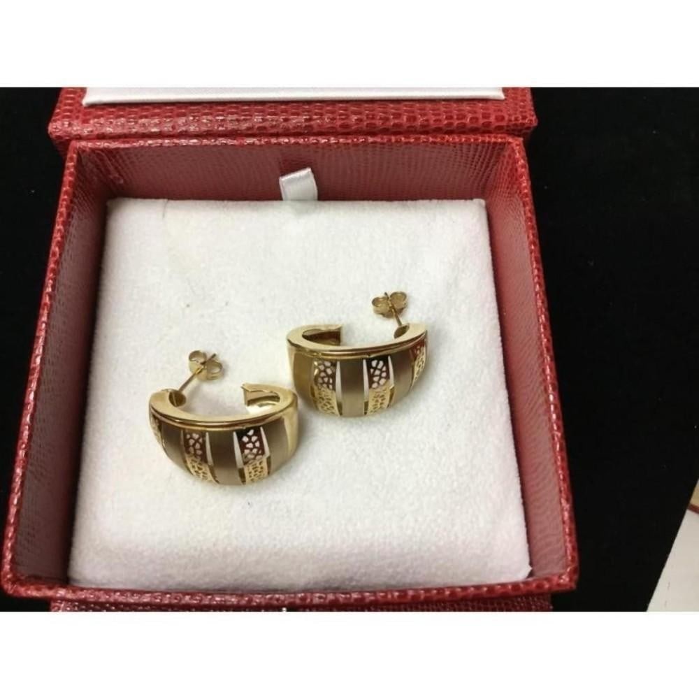 Pair of Italian 14K Gold Vintage Bumble bee Earrings (1 of 3)