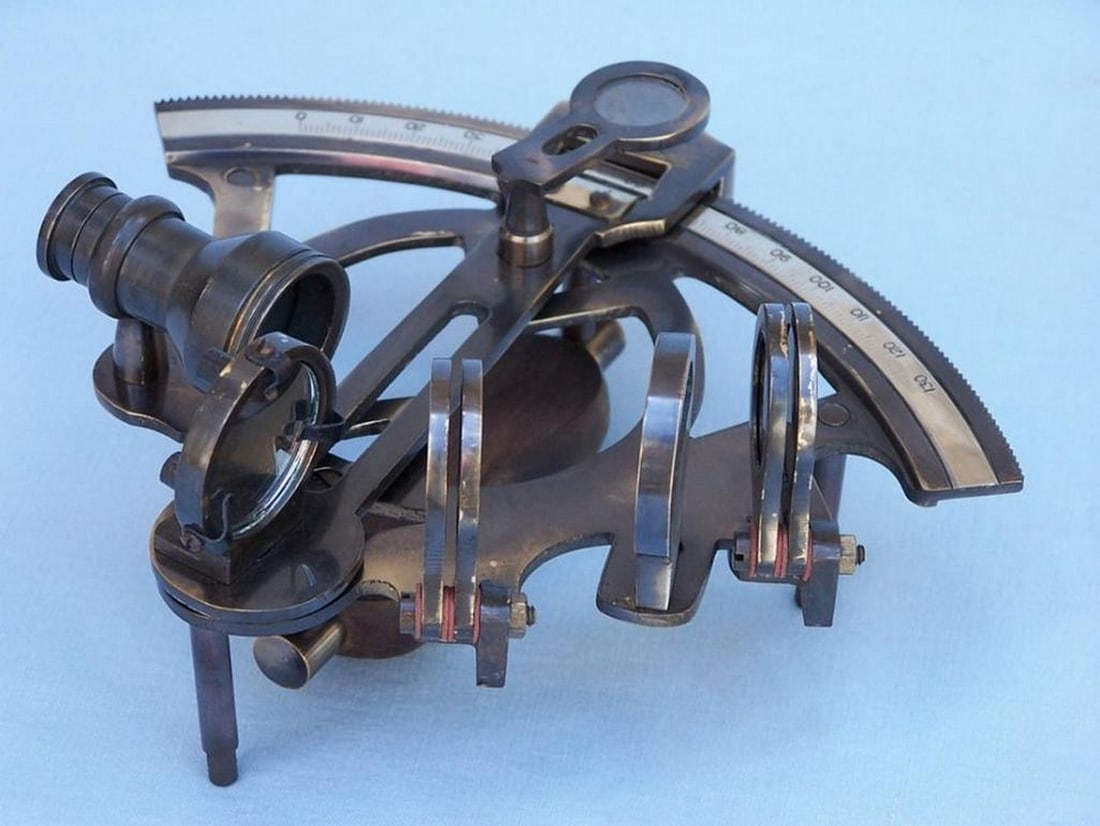 Brass Sextant with Rosewood Box 7" - 2