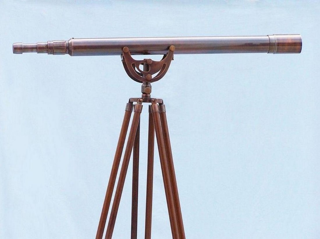 Antique Copper Anchormaster Telescope 65" Floor-Standing Design - 2
