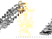 Brass Theodolite 10": Brass Theodolite 10" The azimuth and elevation axes can be read on a vernier scale with the aid of built-in magnifiers. Both axes have slow motion controls and the telescope can plunge and revers