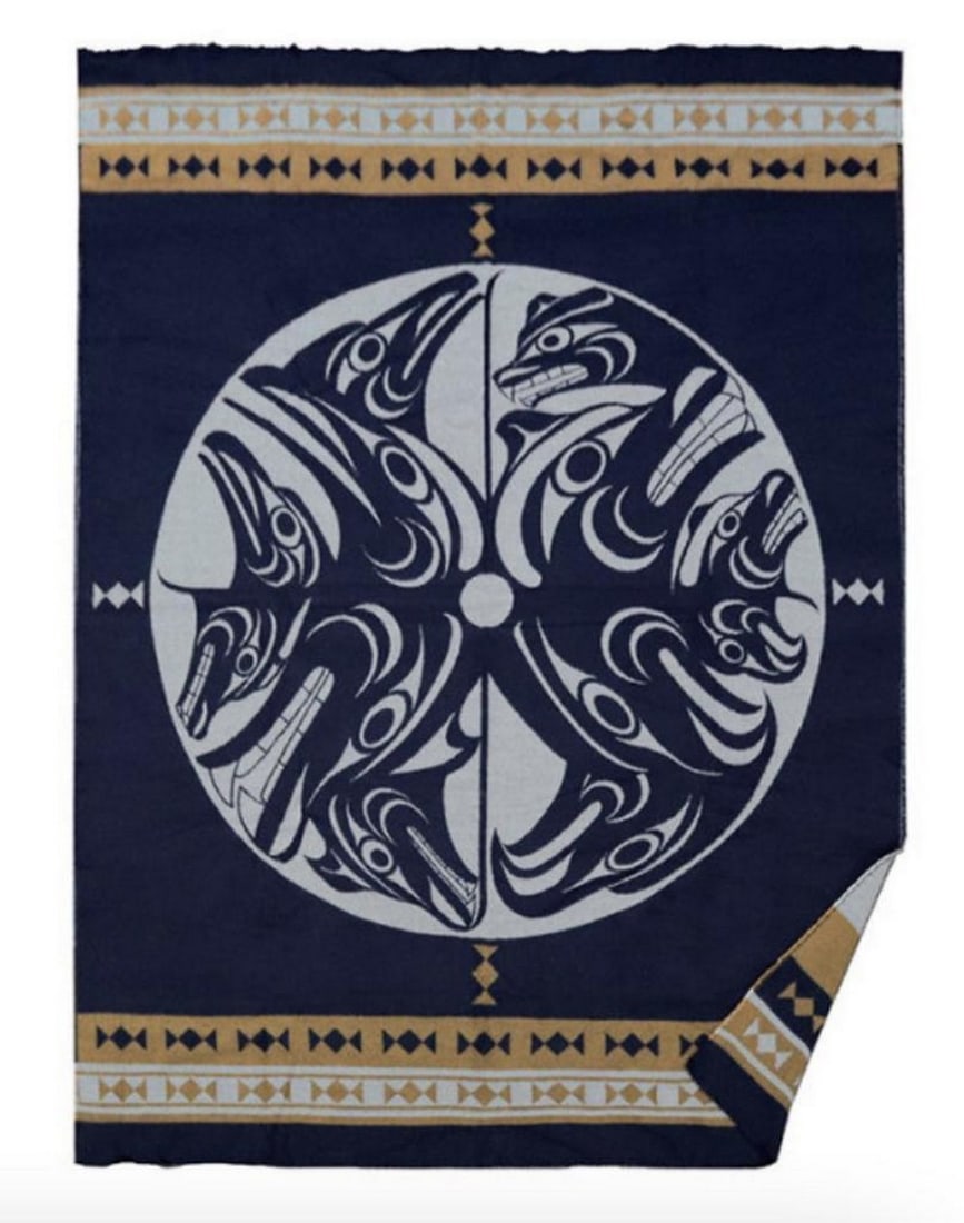 60" x 80" Harmonious Creatures Woven Blanket By Francis Home: 60" x 80" Harmonious Creatures Woven Blanket By Francis Home Soft and stunning, surround yourself in beautiful art with a Native Woven Blanket while you cozy up at home. These blankets are ma