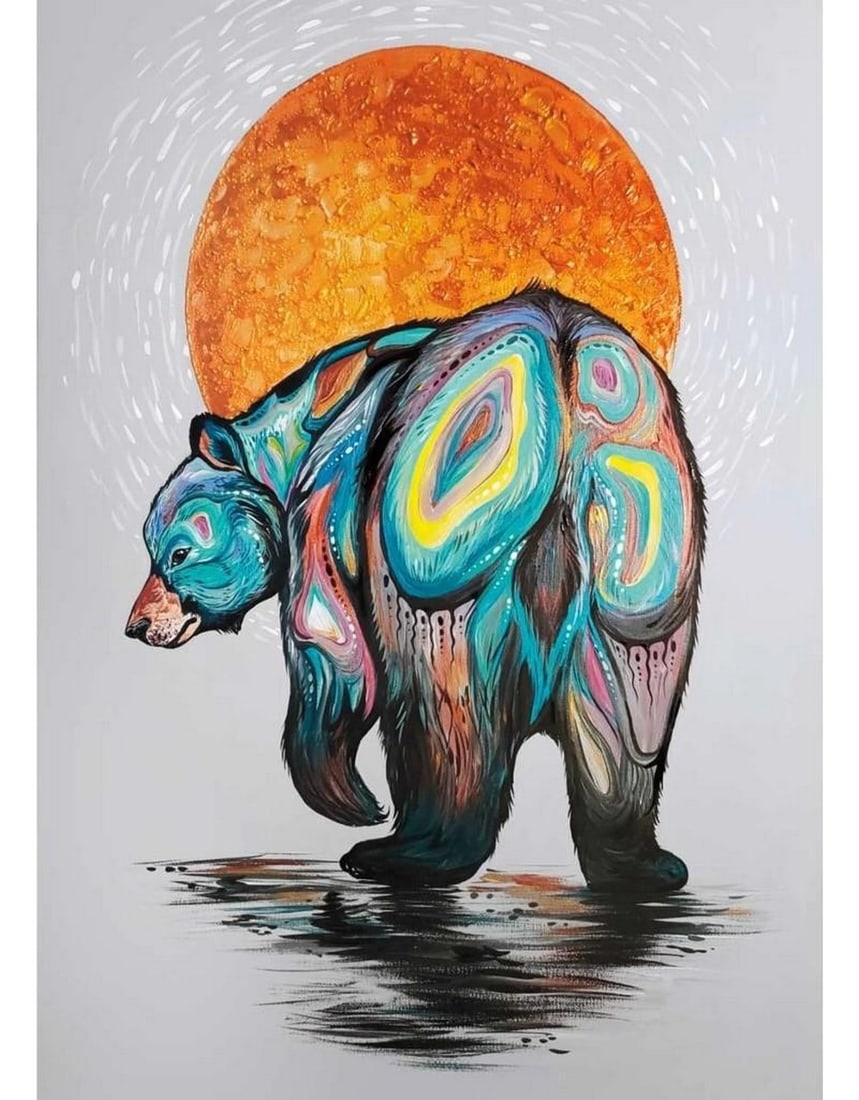 12" x 14" The Journey Back Framed Print by Carla Joseph: 12" x 14" The Journey Back Framed Print by Carla Joseph Cultural Background: Cree Carla Joseph is a Metis/ Cree artist born in Prince George, B.C. Carla received her key to become an artist i