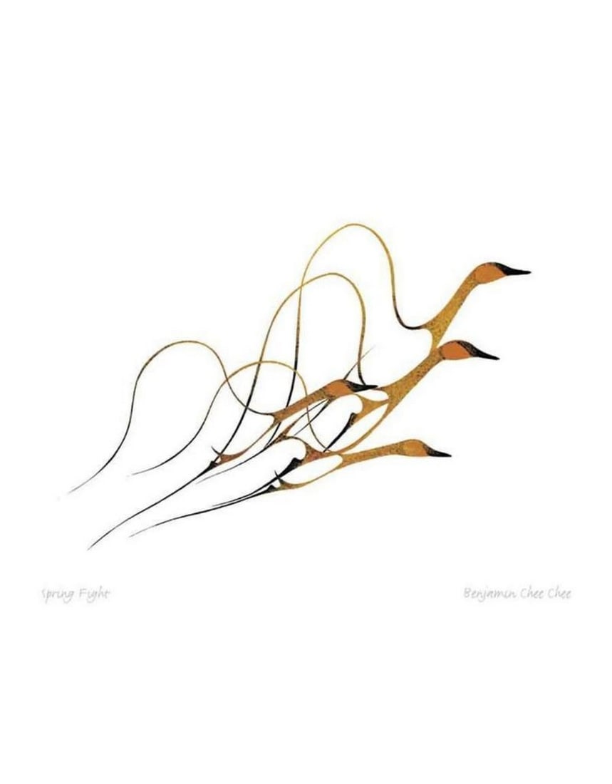 14" x 12" Spring Flight by Benjamin Chee Chee Framed Art Print (1 of 1)