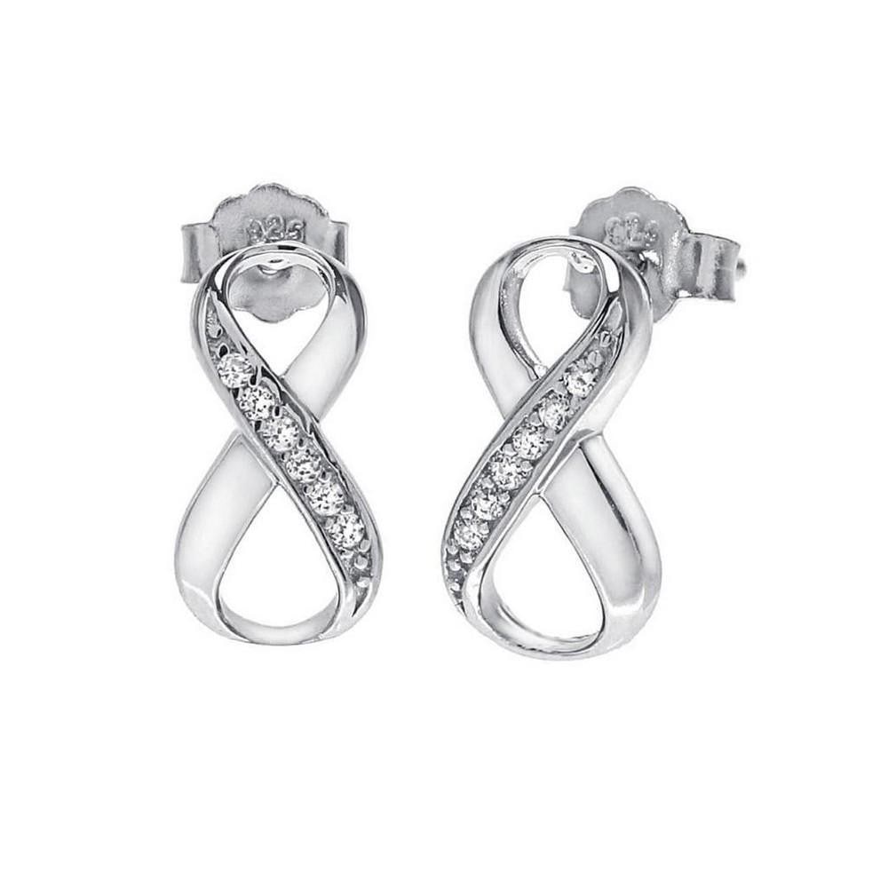 Sterling Silver Austrian Crystal Infinity Earrings (1 of 2)