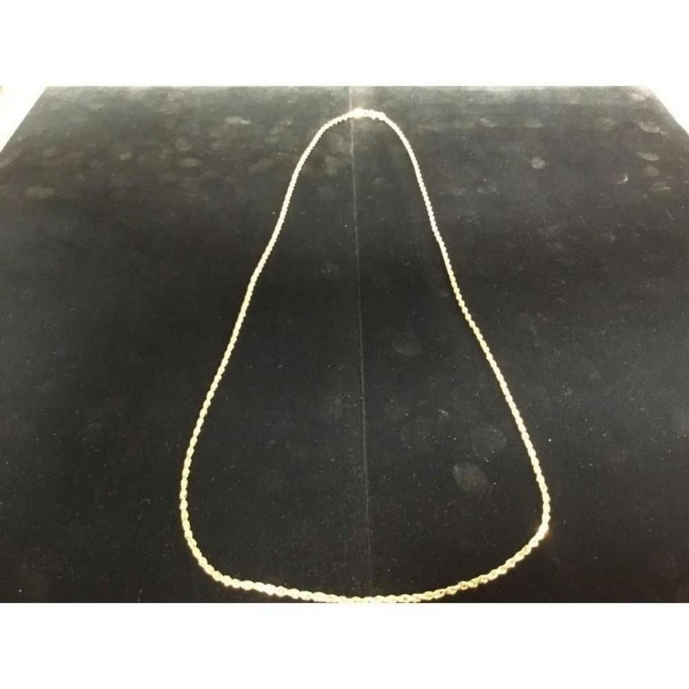 Solid 10K Yellow Gold Men's Custom Made Rope Chain (1 of 4)
