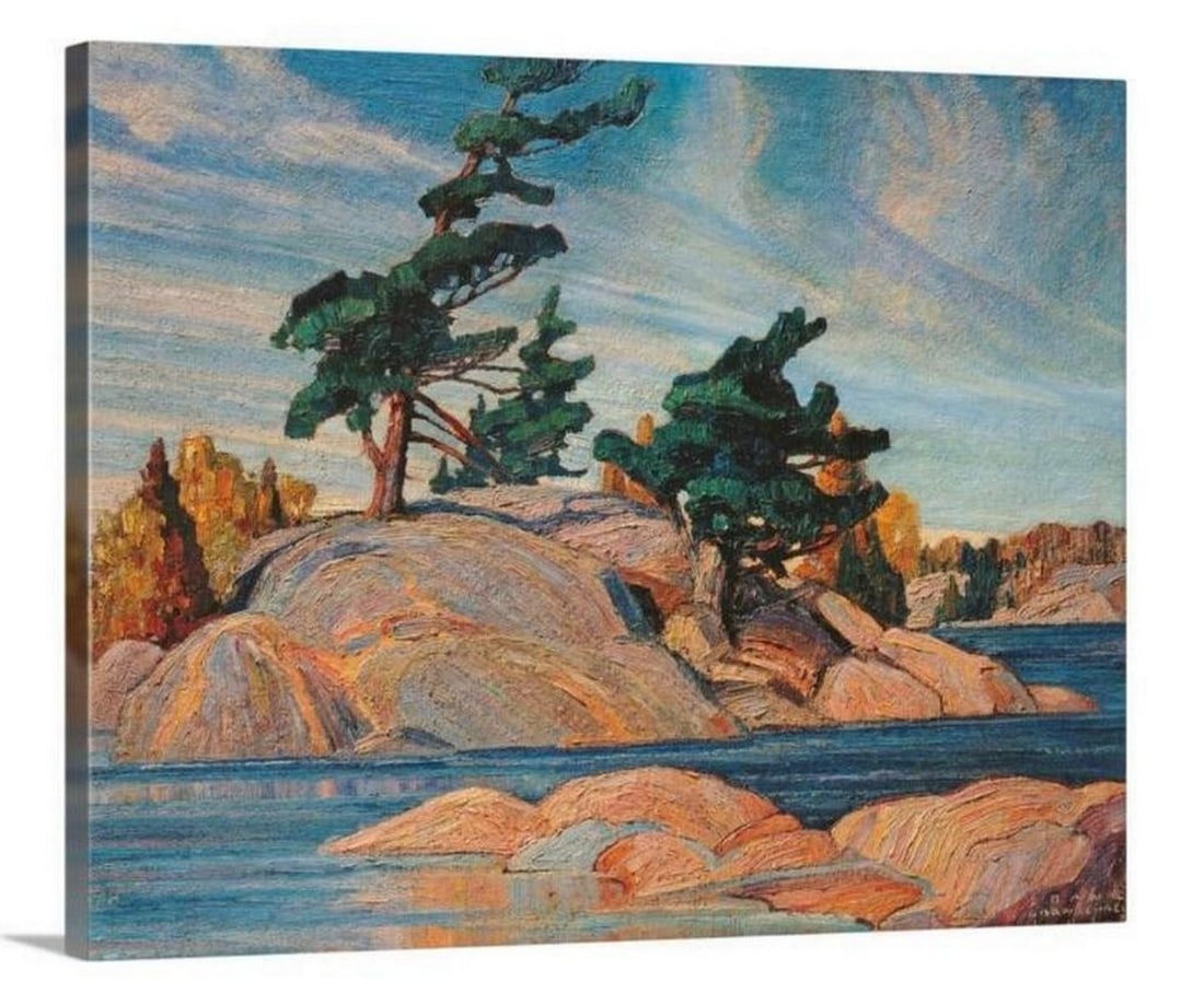 30"x24" Island Georgian Bay By Franklin Carmichael Canvas Production: 30"x24" Island Georgian Bay By Franklin Carmichael Canvas Production The youngest original member of The group of Seven, Frank Carmichael was born in Orillia, Ontario, where he first worked i