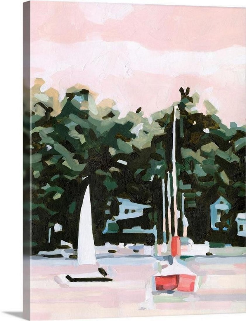 Lake Afternoon II Canvas Reproduction: Lake Afternoon II Canvas Reproduction By Emma Scarvey Emma Scarvey’s signature style is storytelling with a brush, characterized by thick brush strokes and effective lighting. Her incredible