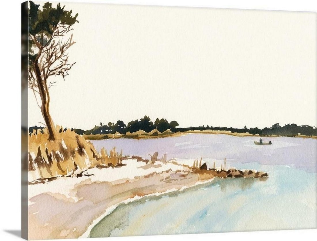 Minimalist Coastline I Canvas Reproduction: Minimalist Coastline I Canvas Reproduction By Dianne Miller Contemporary painting of a coastal landscape. Width: 24 inches Height: 18 inches View photos for further details.