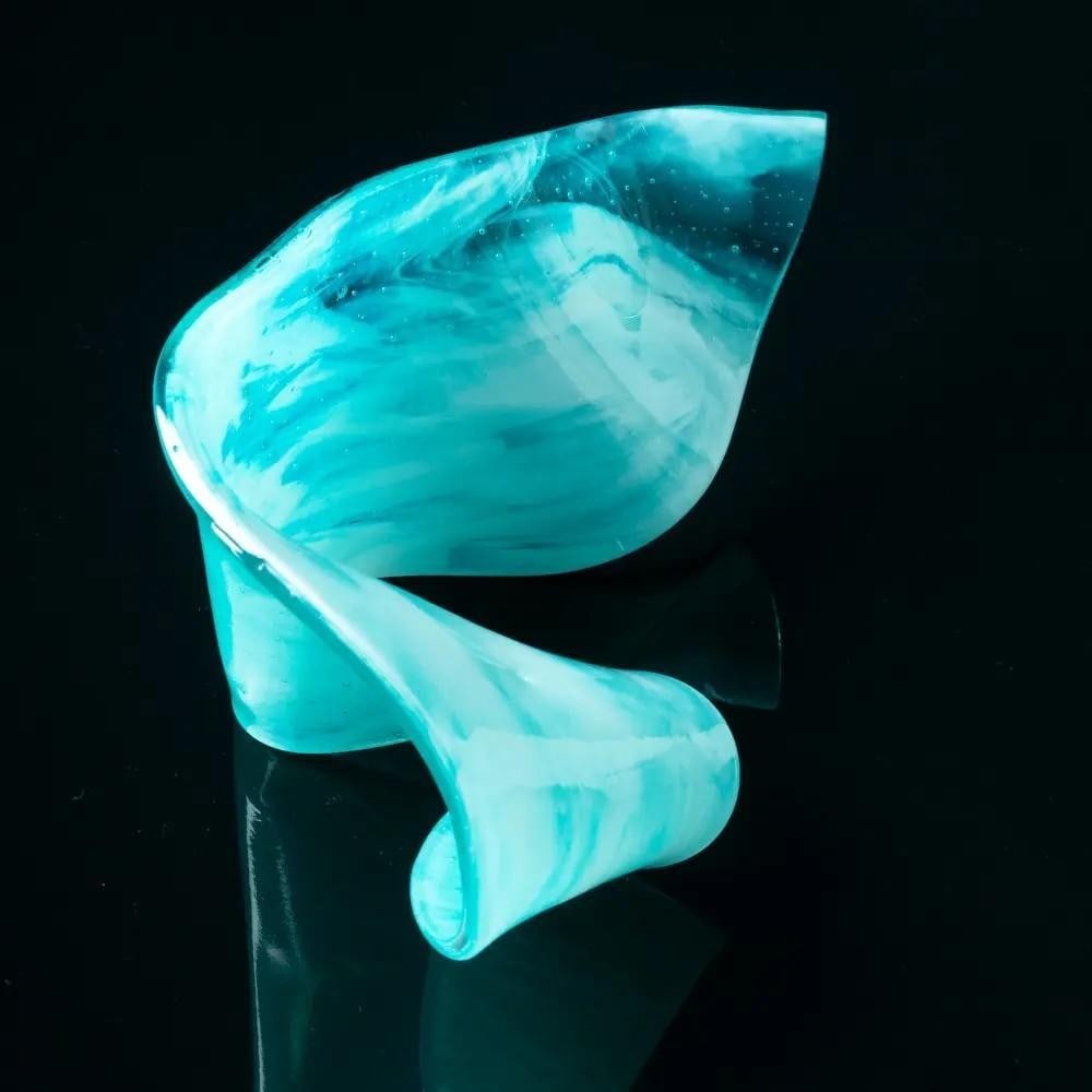 Aqua' Glass Wave Sculpture by Lisa Pettibone (1 of 2)