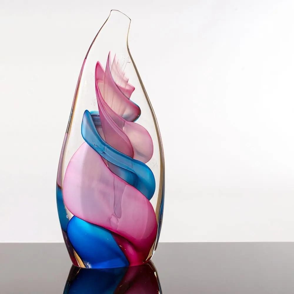 Abstract Blown Glass Sculpture ‘Vortex Wave’ by Phil Vickery (1 of 3)
