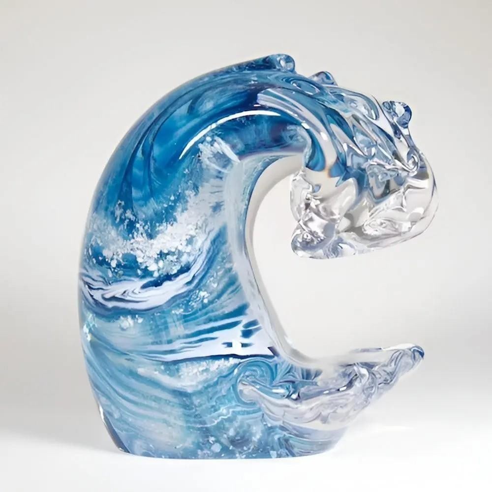 Crest' Glass Wave Sculpture by Stuart Willshire (1 of 1)