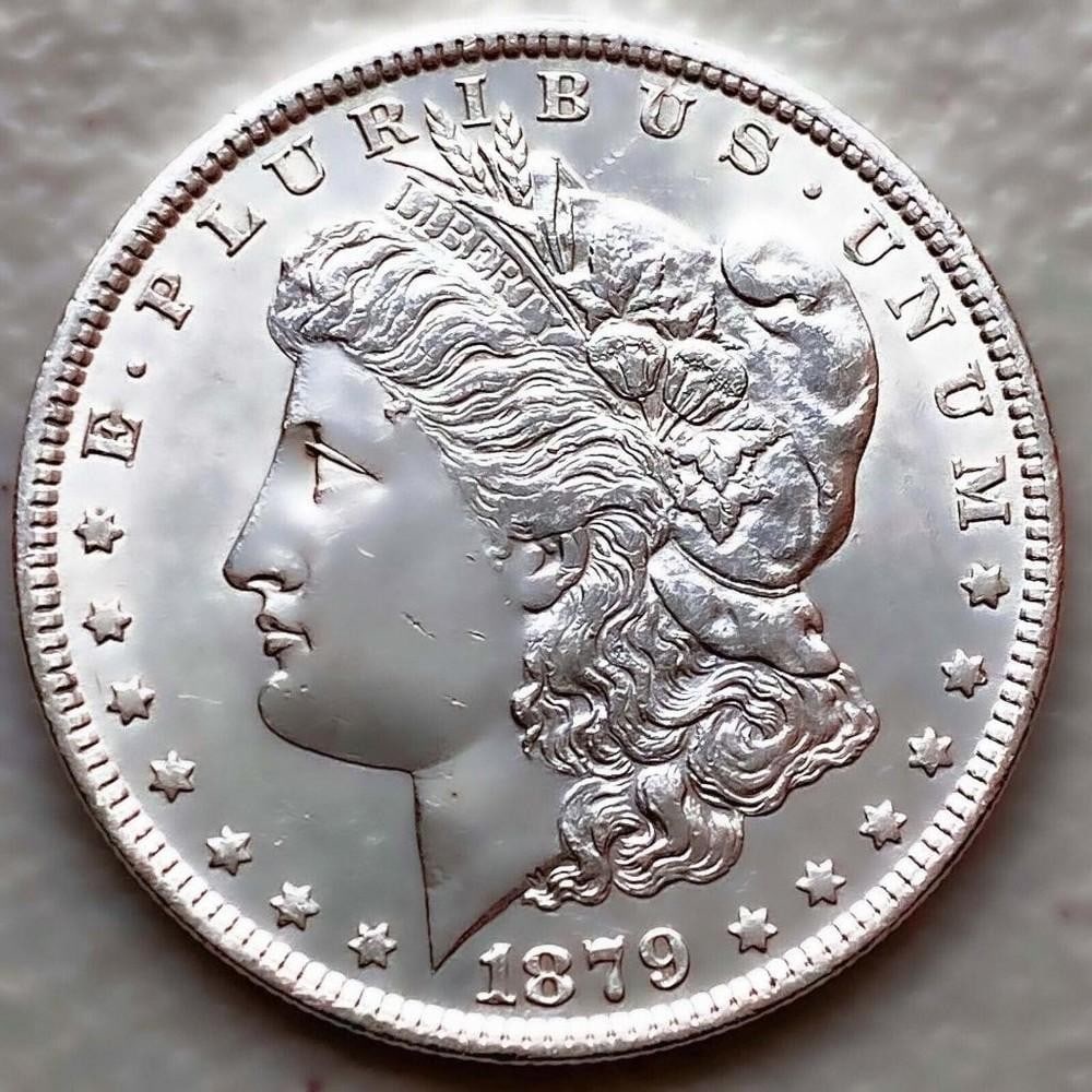 1879 AU/UNC MORGAN SILVER DOLLAR: 1879 AU/UNC MORGAN SILVER DOLLAR Certification:Uncertified Circulated/Uncirculated:Uncirculated Year:1879 Composition:900 Silver Mint Location:Philadelphia