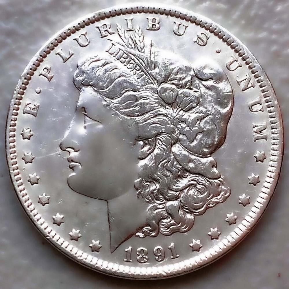 1891 GREAT DATE AU/UNC MORGAN (1 of 2)