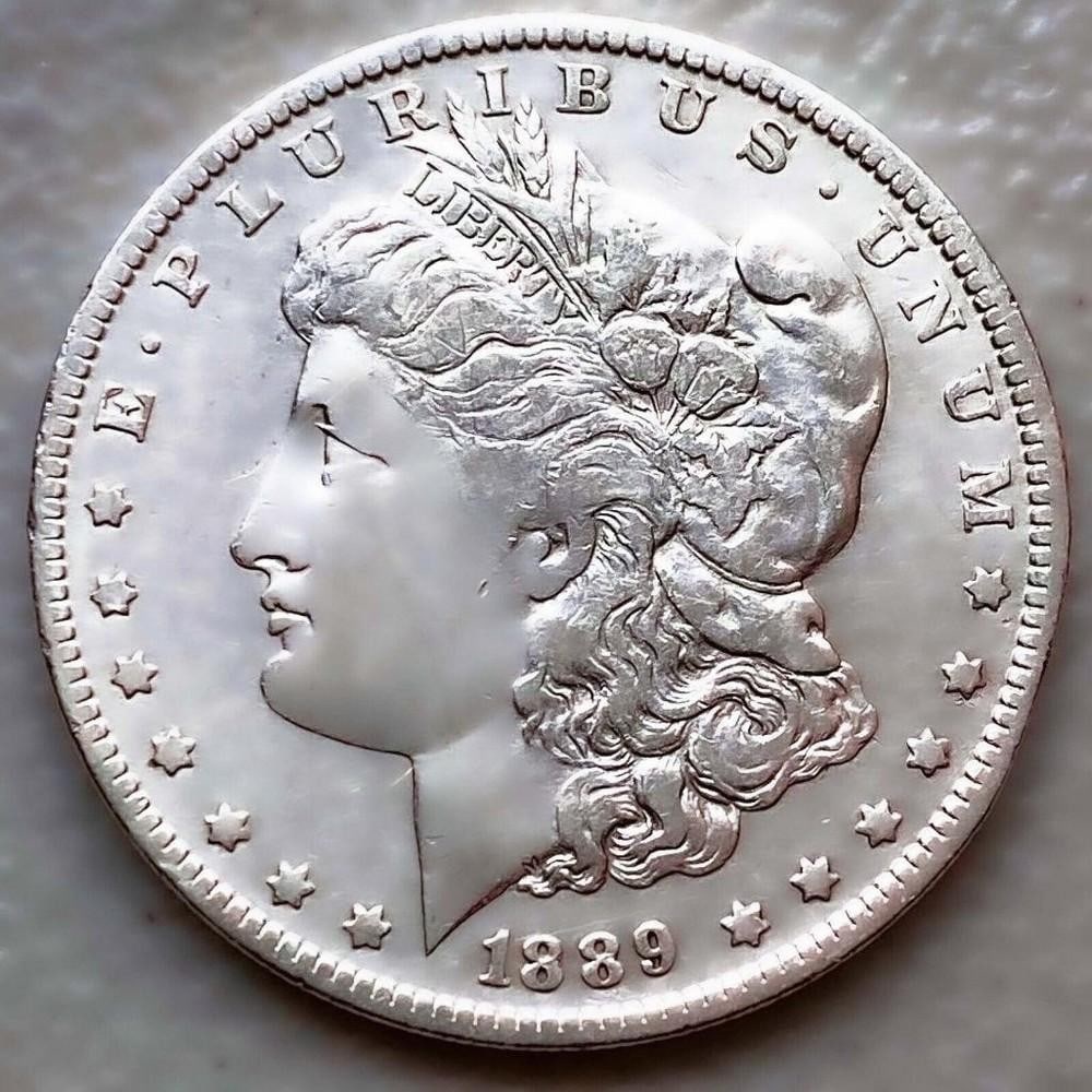 1889-O GOOD DATE AU MORGAN SILVER DOLLAR (1 of 2)