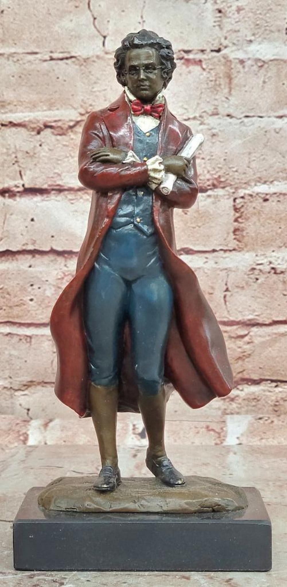 Milo Signed Franz Schubert Bronze Sculpture on Marble Base – 8.5" x 4" (1 of 6)