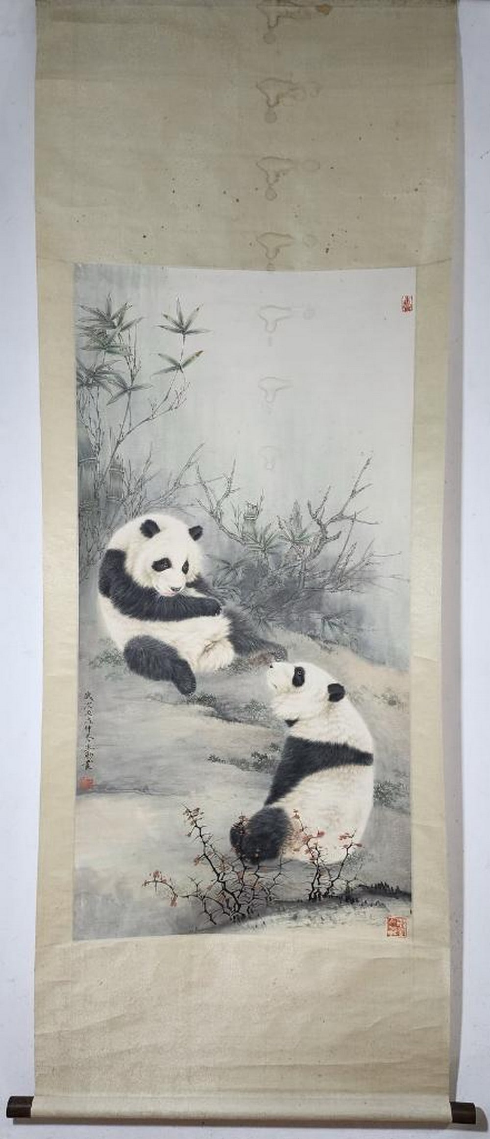 Inspired Chinese Brush Handpainting on Paper Scroll Bearing the Mark of Wang Shenyong (1 of 9)