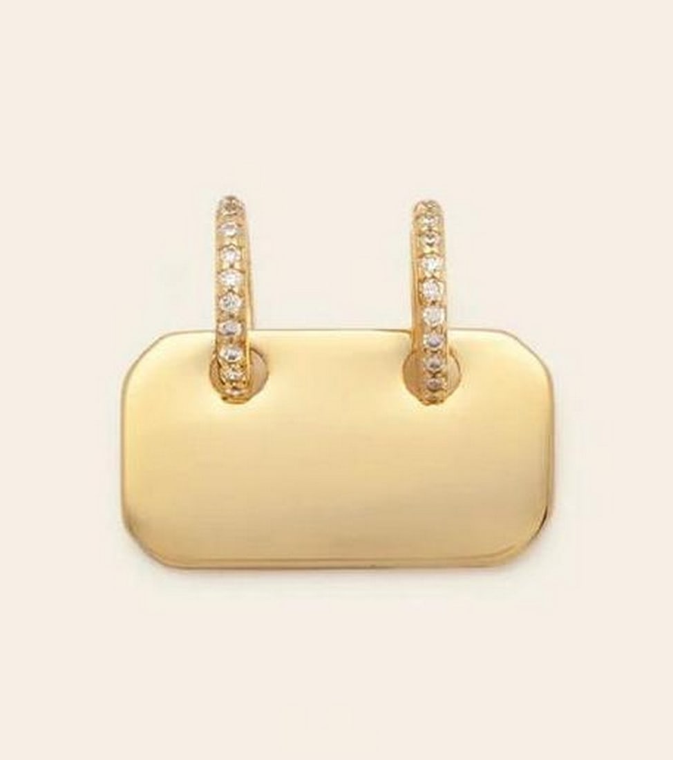 14k Vermeil Gold Plated Women's Duo Ring Pendant: 14k Vermeil Gold Plated Women's Duo Ring Pendant This 14K vermeil gold-plated duo ring pendant showcases a contemporary design with two interlocking rings that symbolize unity and connection. The