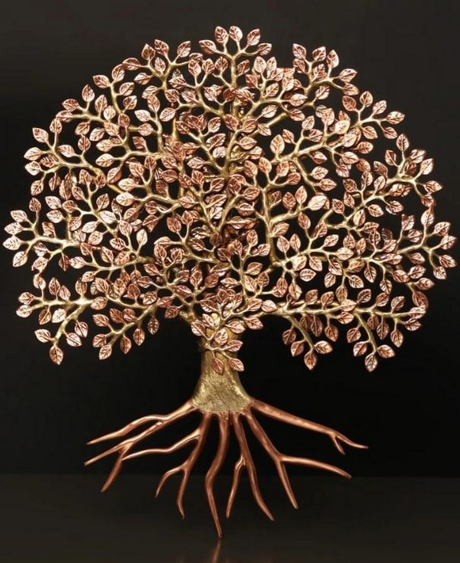 19" Brass Wall Hanging Tree of Life (1 of 4)