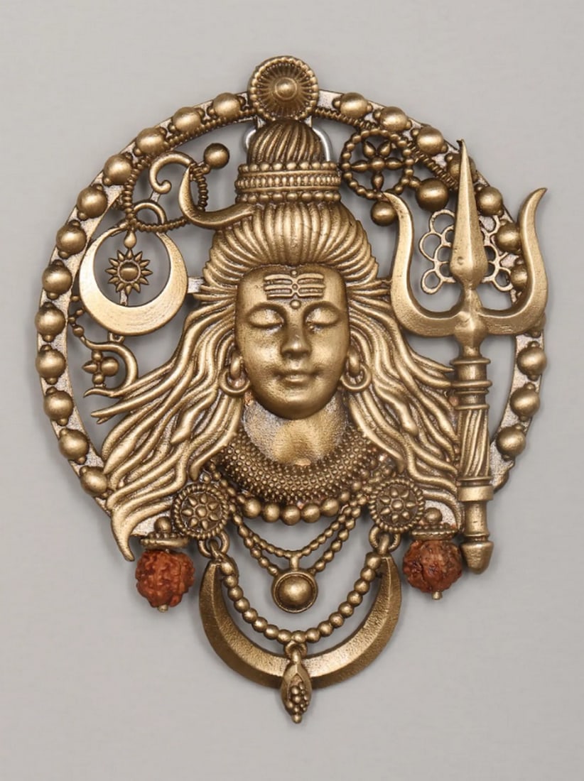 Shiva’s Aura Brass Brooch (1 of 3)
