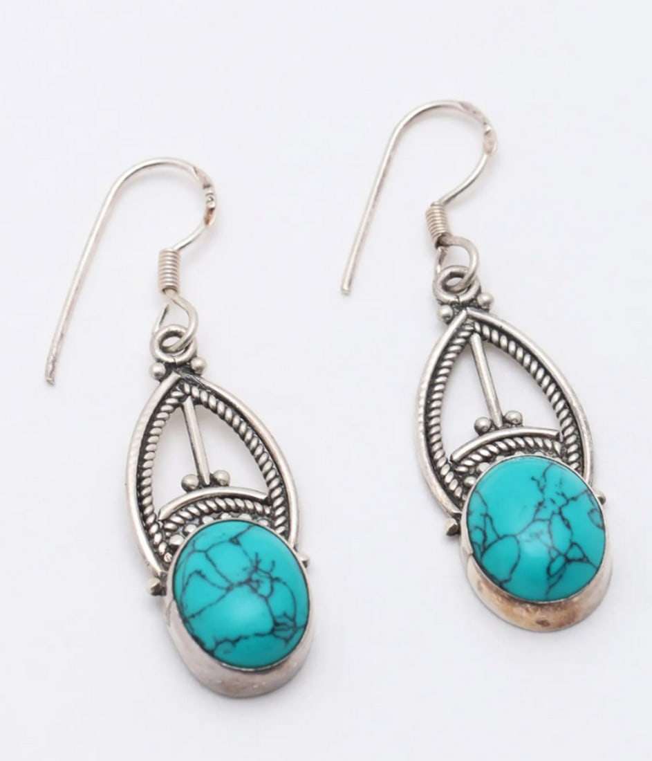 Enchanted Tibetan Oval Dangles - 2