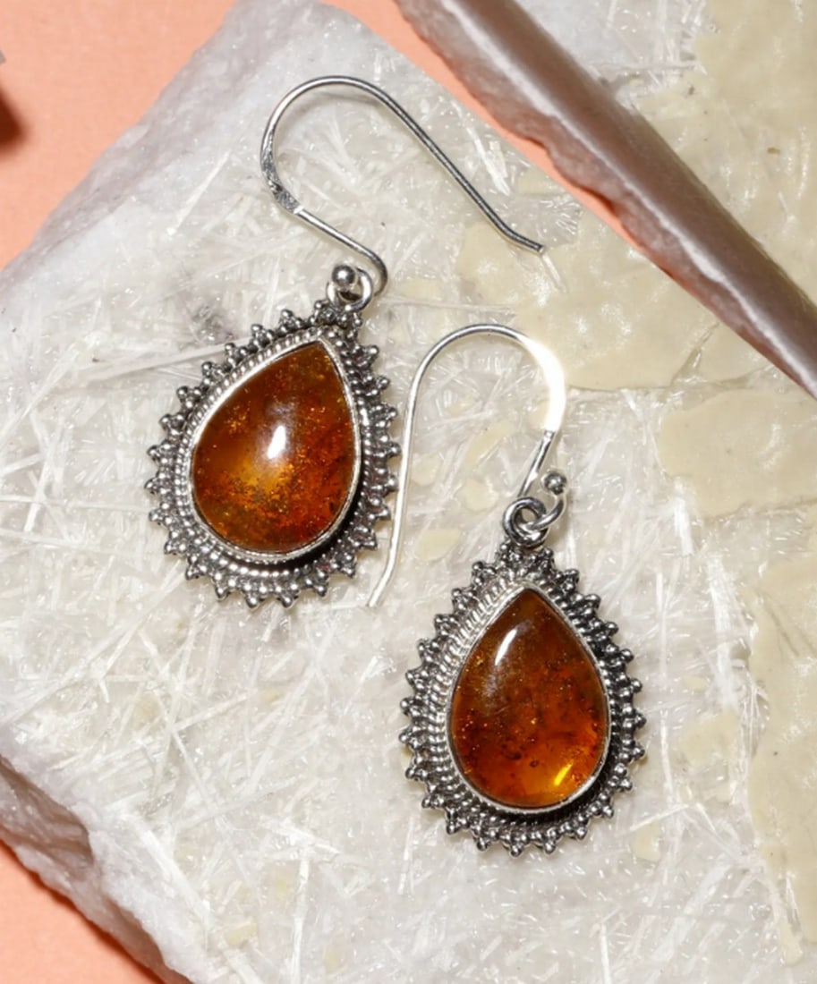 Enchanted Golden Amber Dangles - 2