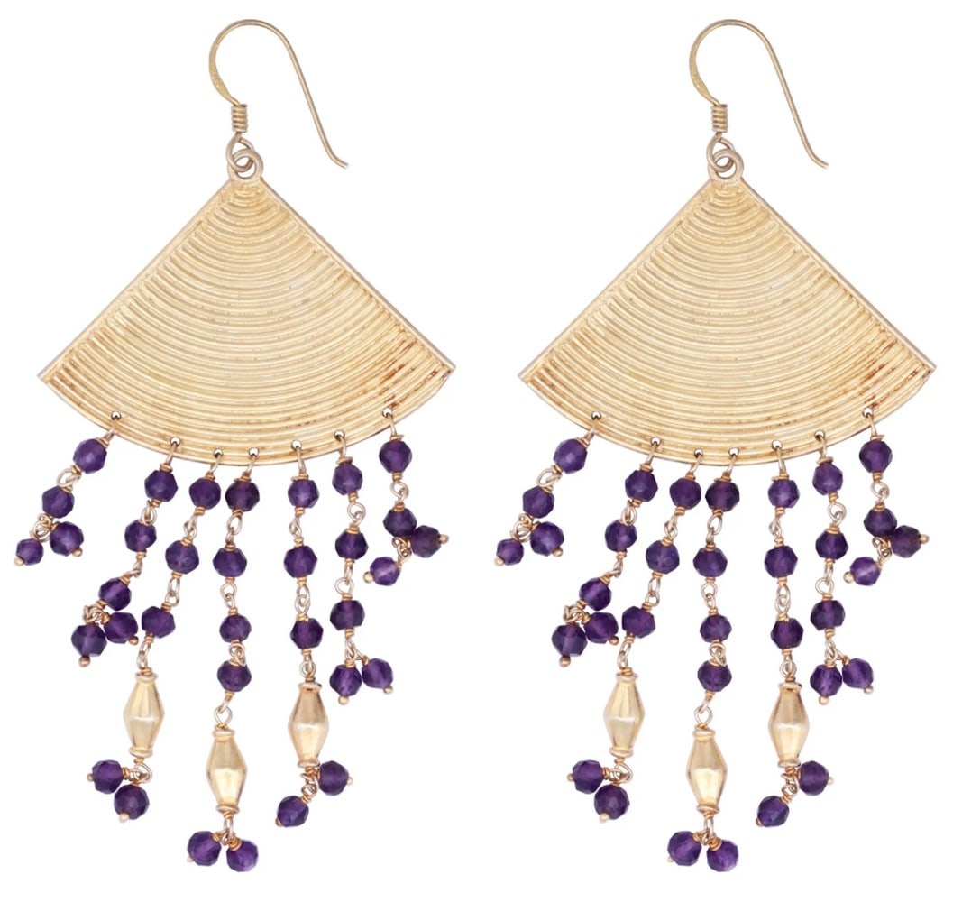 Royal Elegance Amethyst Earrings: Royal Elegance Amethyst Earrings Grace your ears with sophistication in these sterling silver earrings, adorned with enchanting Amethyst Dangles. Their sleek design and rich purple hues exude