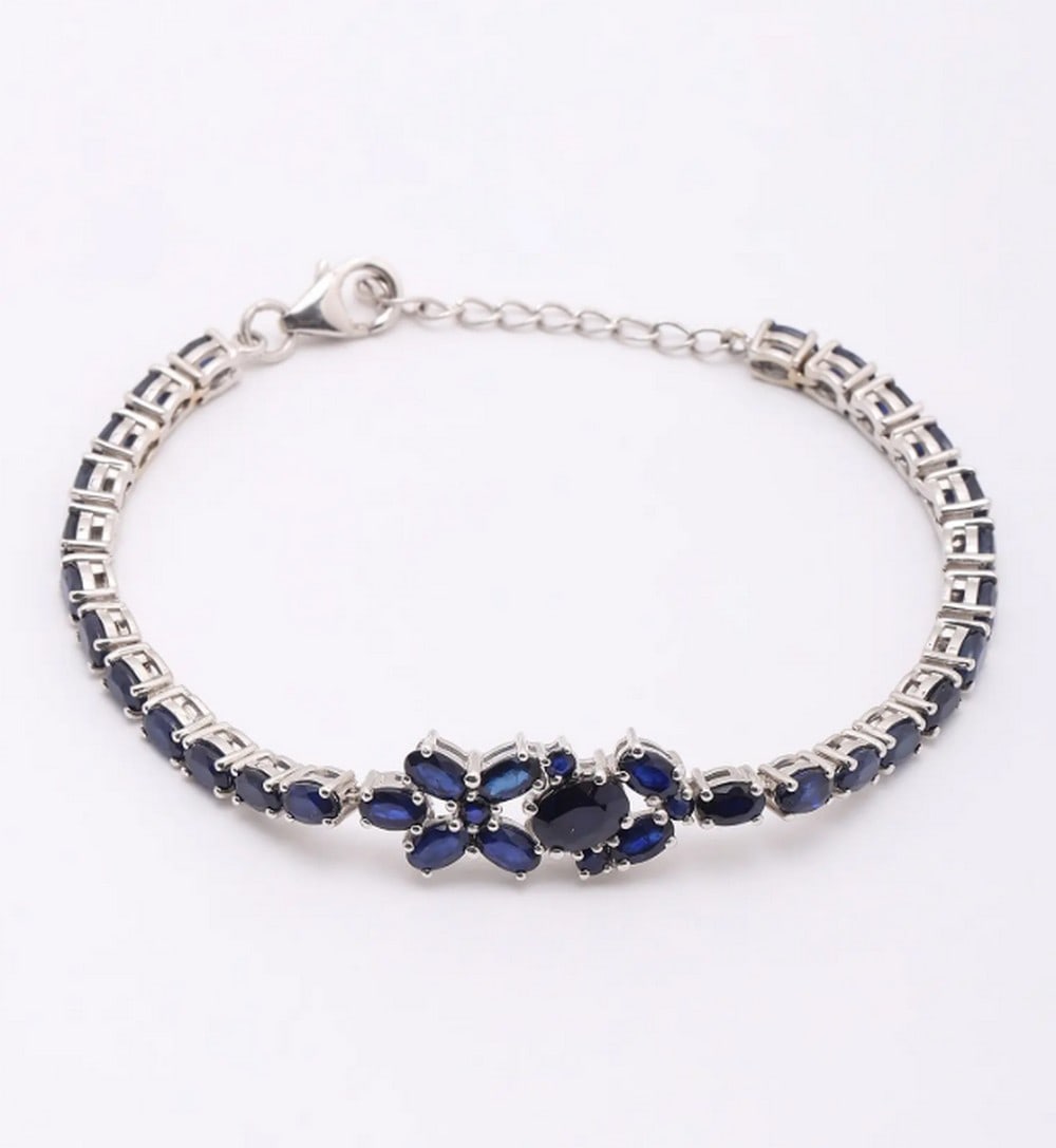 Sapphire Serenity Silver Bracelet (1 of 3)