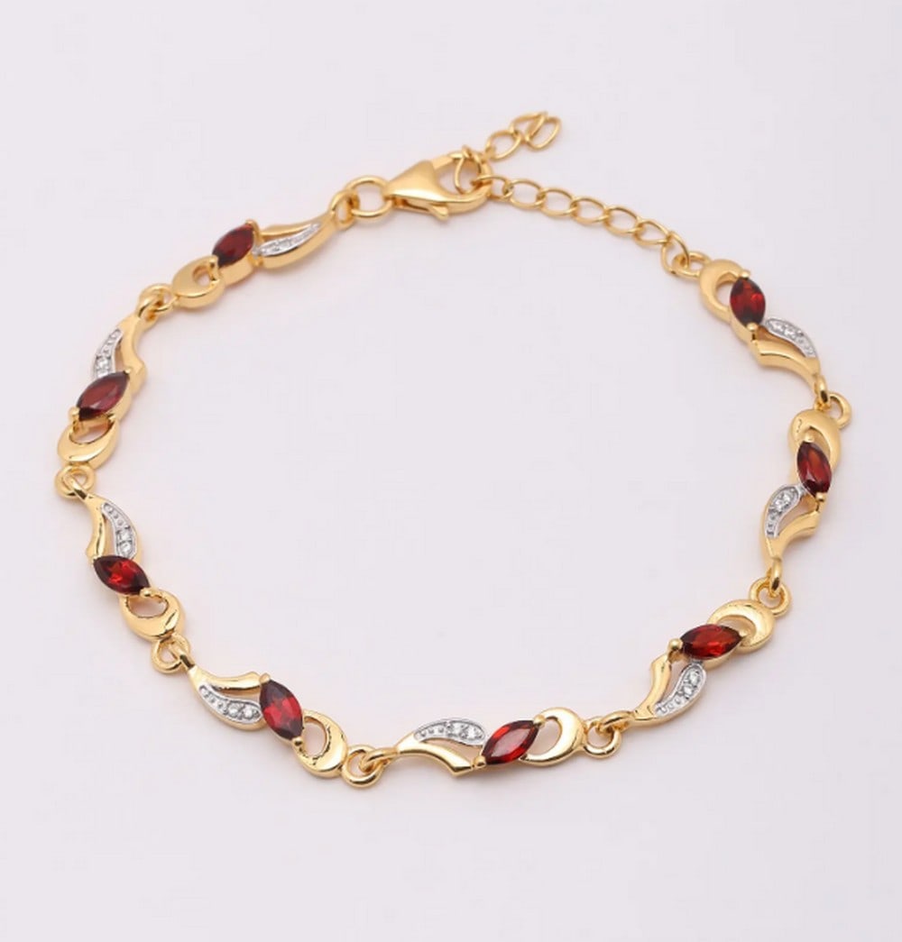 Celestial Spark Garnet & Topaz Bracelet (1 of 4)