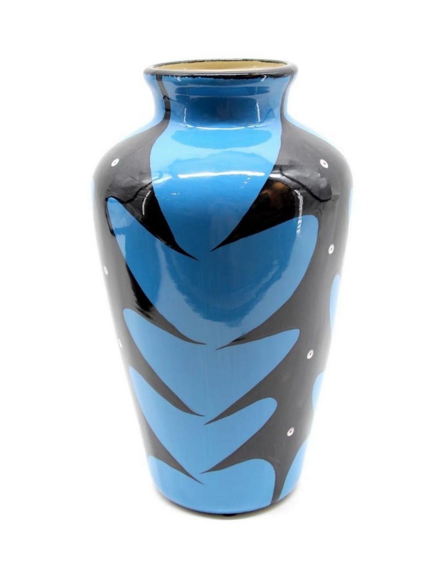 Blue Cattail Pottery Vase by Veran Pardeahtan (1 of 2)